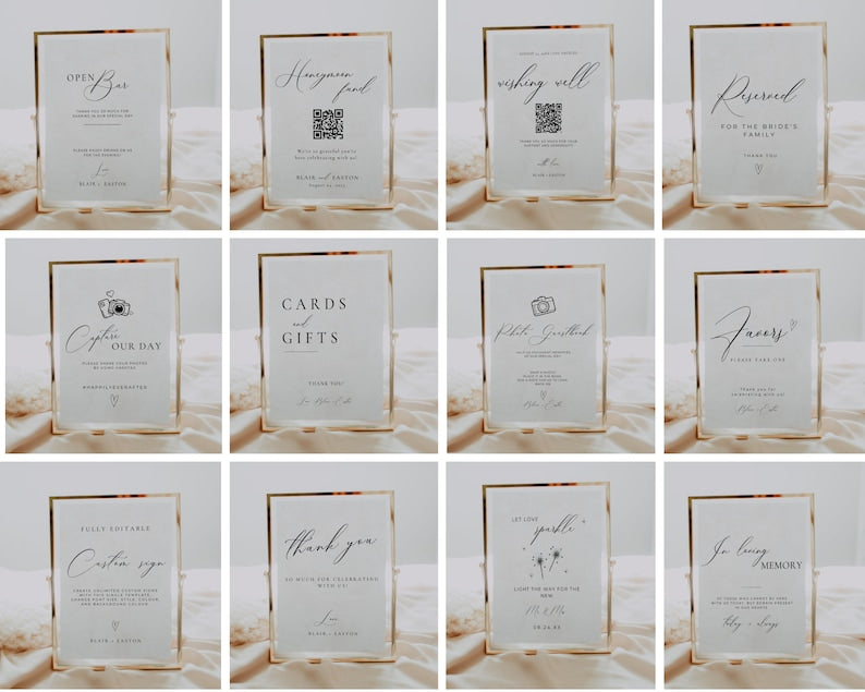 Deluxe Modern Wedding Stationery & Reception Signage Bundle - Blair, styled photo 4