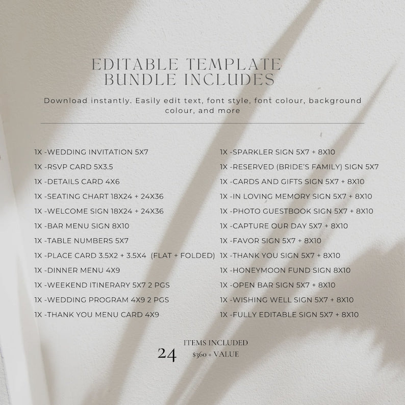 Deluxe Modern Wedding Stationery & Reception Signage Bundle - Blair, styled photo 3