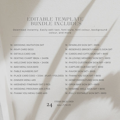 Deluxe Modern Wedding Stationery & Reception Signage Bundle - Blair, styled photo 3