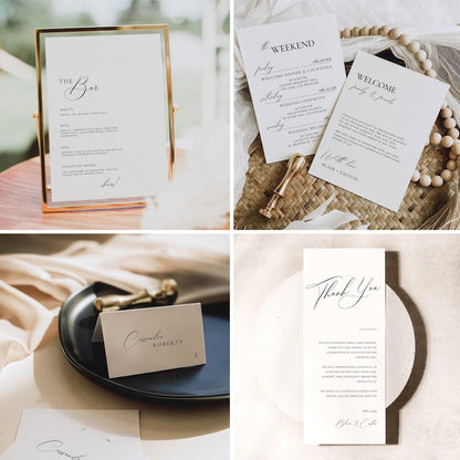 Deluxe Modern Wedding Stationery & Reception Signage Bundle - Blair, styled photo 2