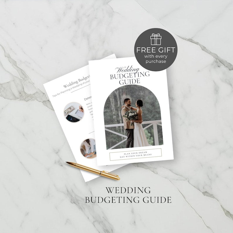 Island Citrus wedding invitation suite styled flat lay