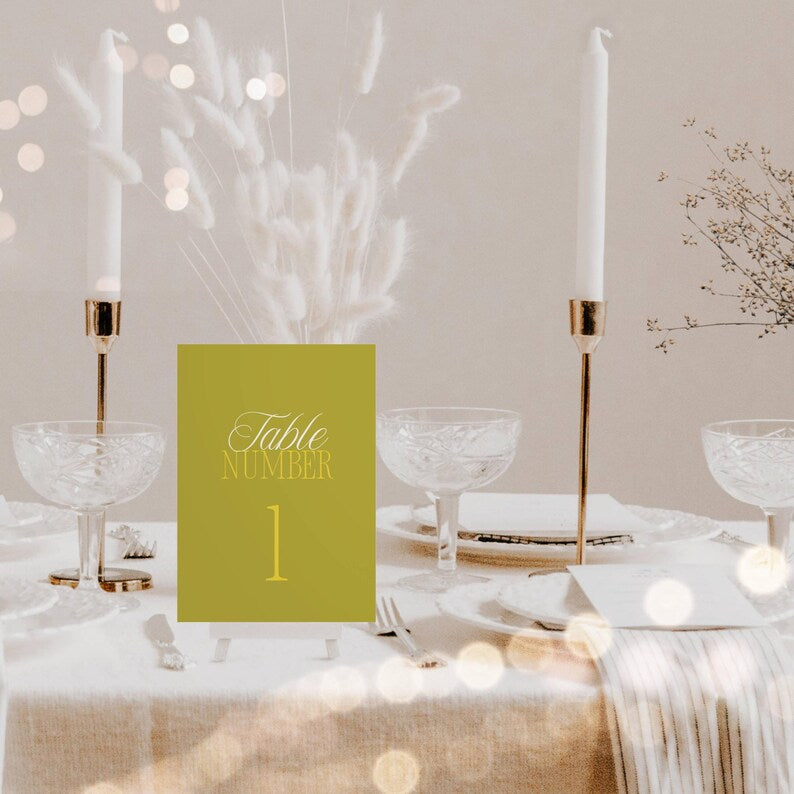 Island Citrus table number styled shot