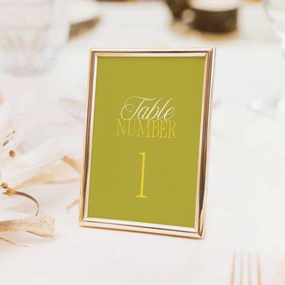 Island Citrus table number styled shot