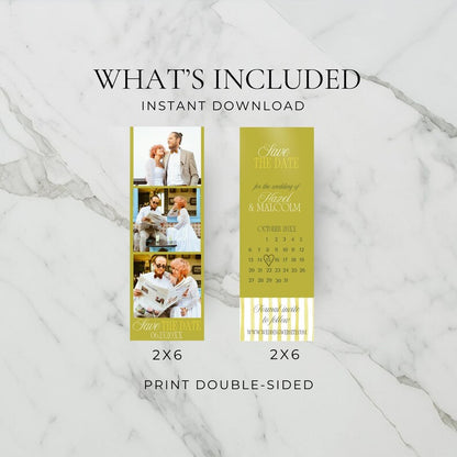 Island Citrus save the date cards styled with calendar highlight