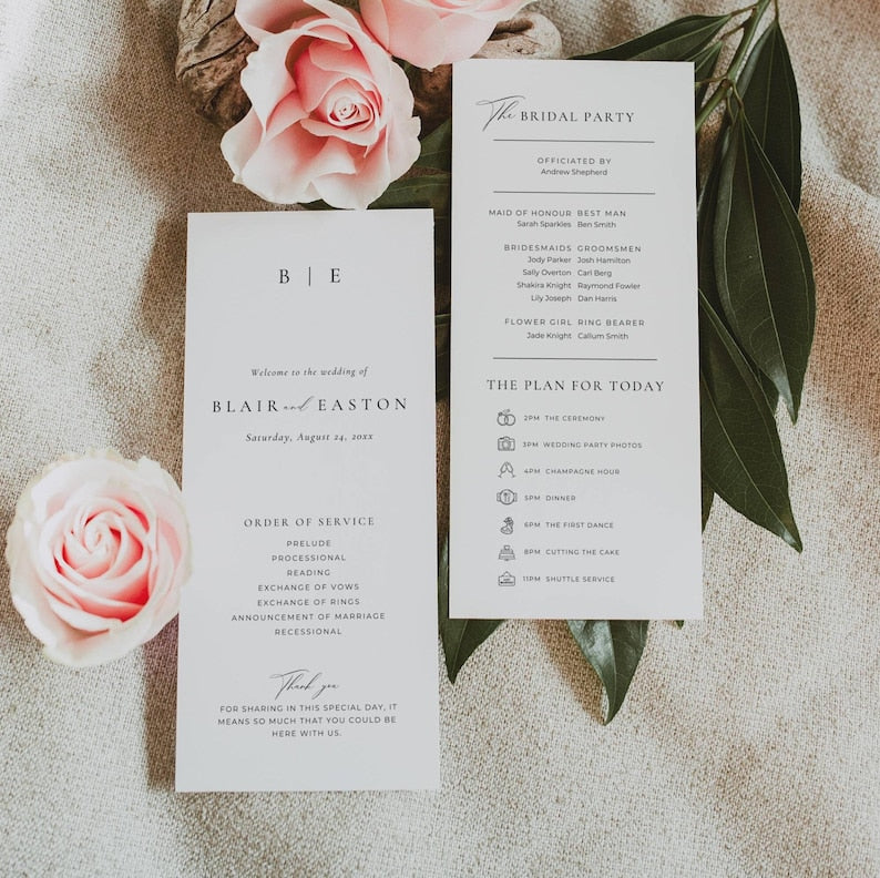 Deluxe Modern Wedding Stationery & Reception Signage Bundle - Blair, styled photo 11