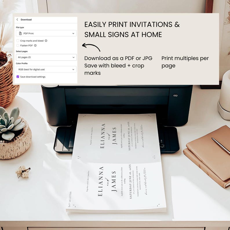 Espresso Monogram Wedding Rehearsal Invitation Template
