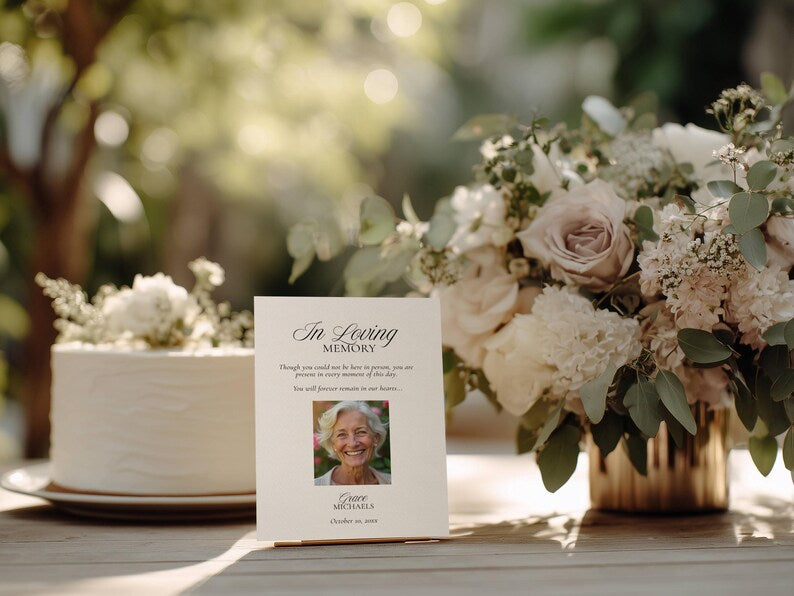 Old Money in loving memory sign additional detail view