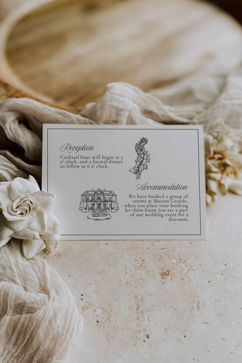 Old Money flat wedding place card template with elegant script typography - 3.5x2"