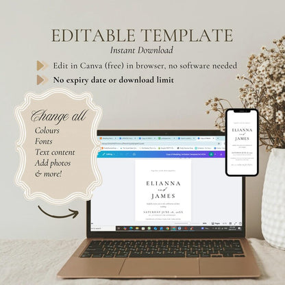 Old Money Espresso Wedding Rehearsal Invitation Template