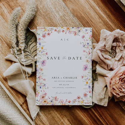 Small Wildflower Wedding Stationery & Reception Bundle - Aria