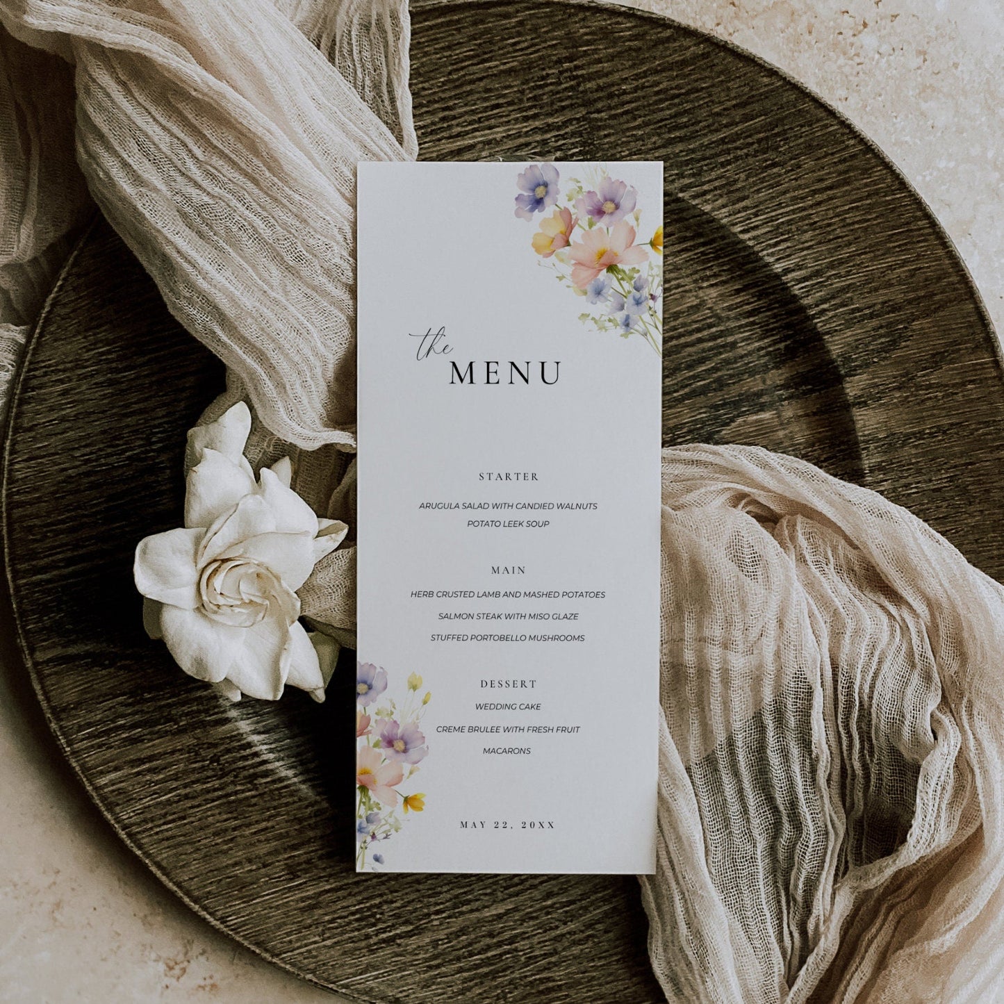 Small Wildflower Wedding Stationery & Reception Bundle - Aria