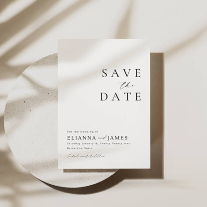 Wedding Save the Date Template Photo Collage -Elianna