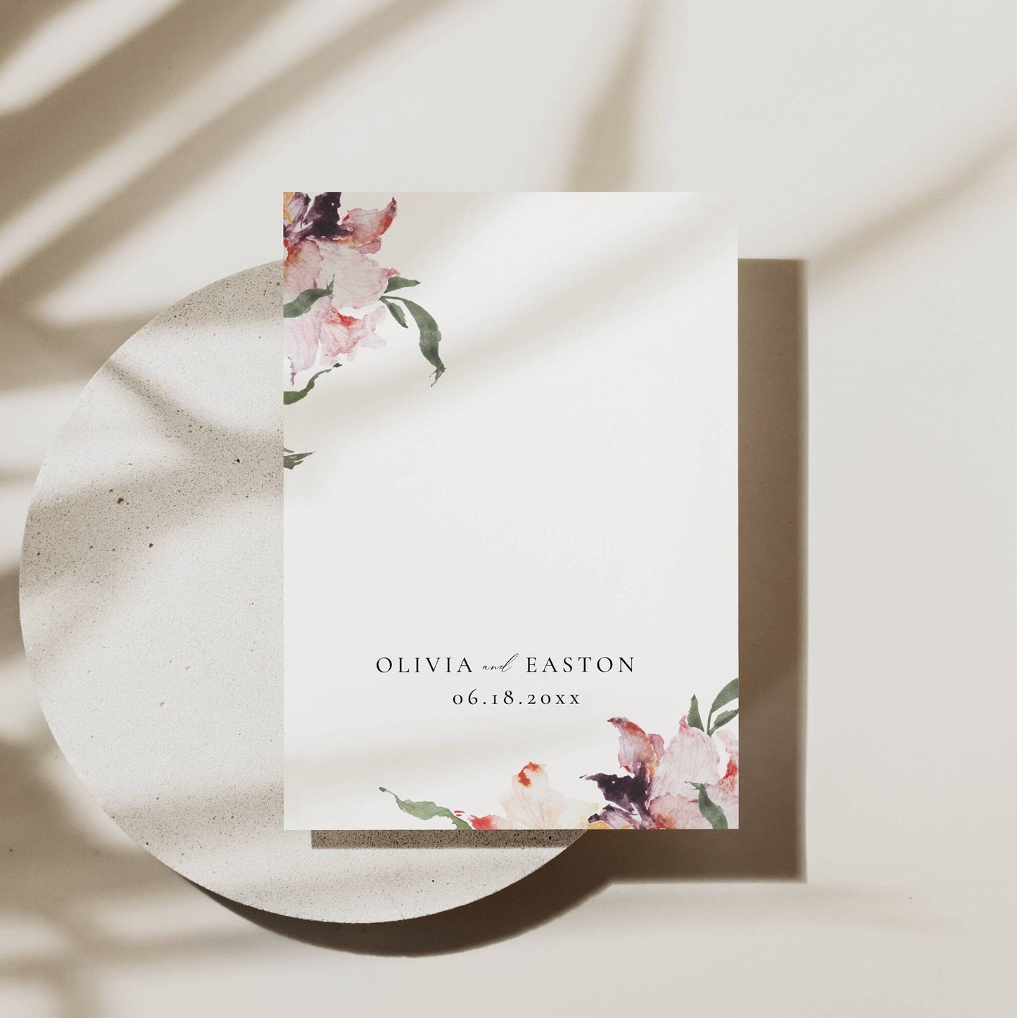 Floral Engagement Party Invitation Template - Olivia