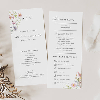 Large Wildflower Wedding Stationery & Reception Bundle -Aria