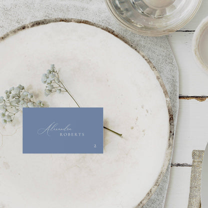 Small Dusty Blue Wedding Stationery & Reception Bundle -Katie