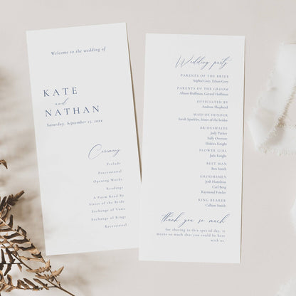 Large Dusty Blue Wedding Stationery & Reception Bundle -Katie