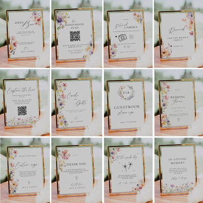 Ultimate Wildflower Wedding Stationery & Reception Bundle -Aria