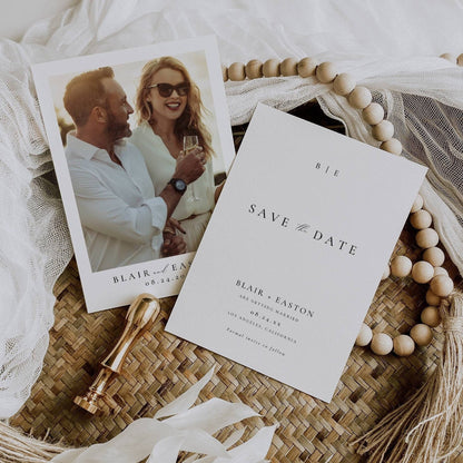 Modern Save the Date Template with Photo -Blair