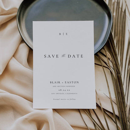 Modern Save the Date Template with Photo -Blair