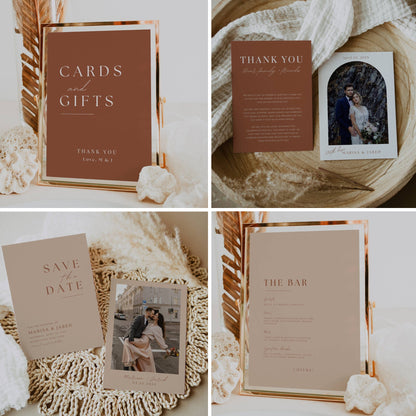 Large Boho Wedding Stationery & Reception Bundle -Marisa