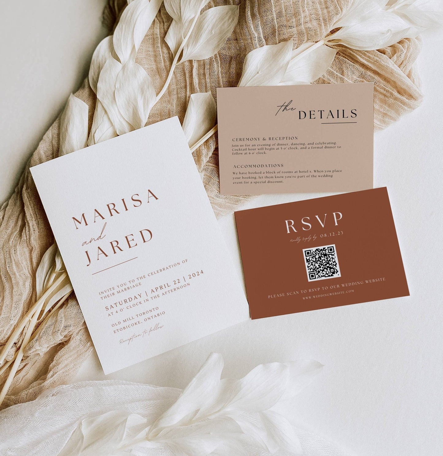 Large Boho Wedding Stationery & Reception Bundle -Marisa