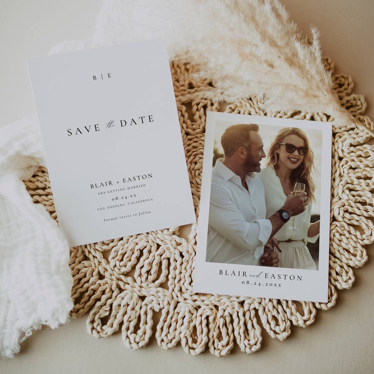 Modern Save the Date Template with Photo -Blair