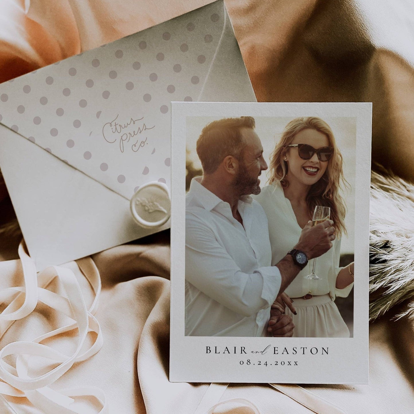 Modern Save the Date Template with Photo -Blair