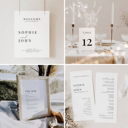 Large Wedding Stationery & Reception Bundle -Sophie