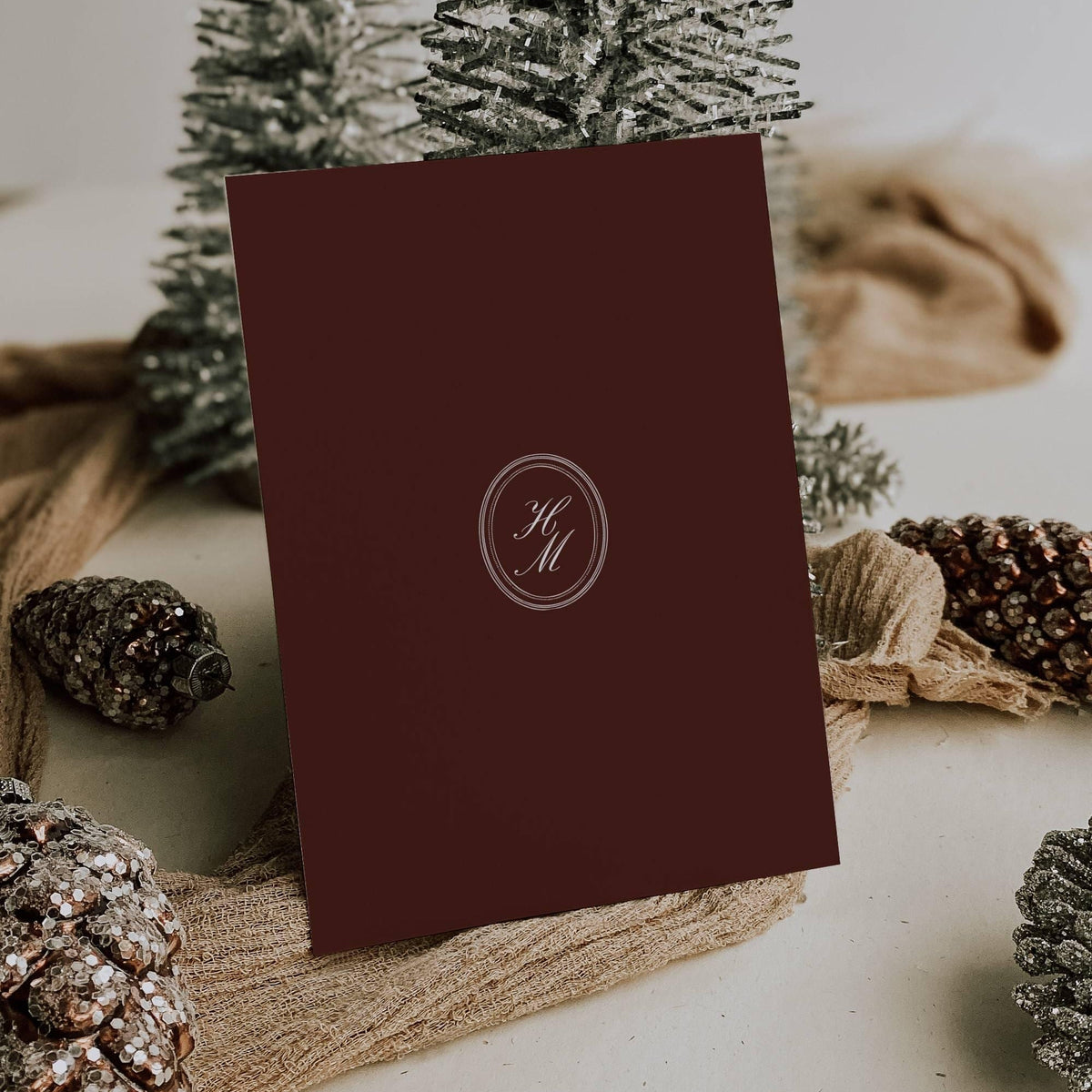 Heidi newlywed Christmas card template 5x7, view 6