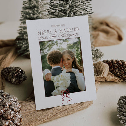 Heidi Merry and Married Christmas card Canva template, view 5